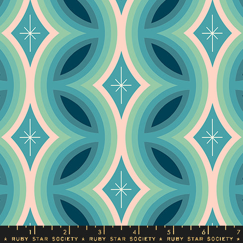 Juicy Rattan in Turquoise - Ruby Star Society Sold by the Half Yard